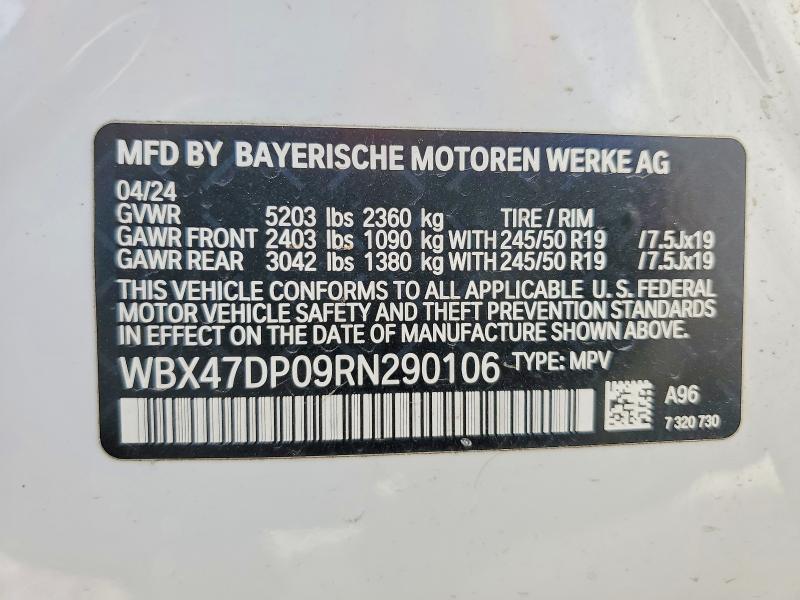 Aukcja sprzedaży 2024 Bmw X3, vin: WBX47DP09RN290106, numer aukcji: 62933476