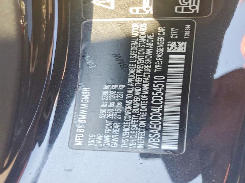 Продаж на аукціоні авто 2020 Bmw M8, vin: WBSAE0C04LCD54510, номер лоту: 59792526