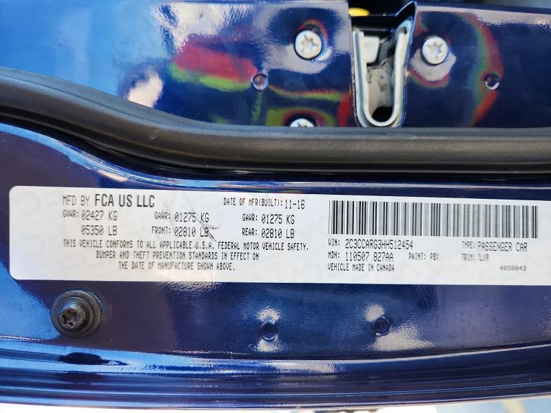 62904836 :رقم المزاد ، 2C3CCARG3HH512454 vin ، 2017 Chrysler 300 مزاد بيع