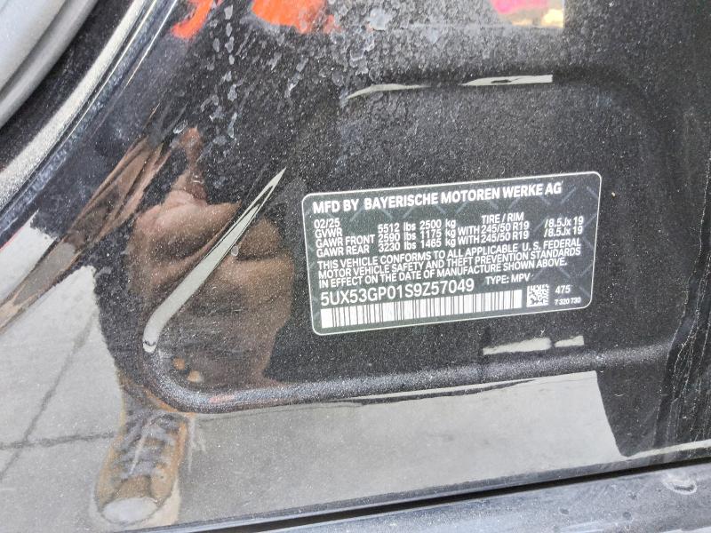 58363396 :رقم المزاد ، 5UX53GP01S9Z57049 vin ، 2025 Bmw X3 مزاد بيع