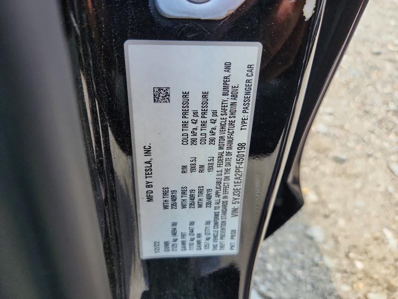 2023 Tesla Model 3 მანქანა იყიდება აუქციონზე, vin: 5YJ3E1EA2PF450198, აუქციონის ნომერი: 62825416