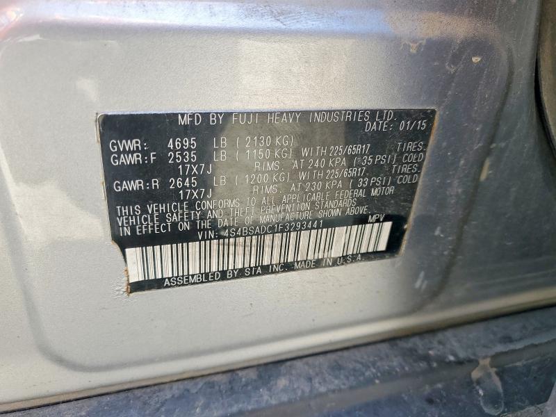 2015 Subaru Outback მანქანა იყიდება აუქციონზე, vin: 4S4BSADC1F3293441, აუქციონის ნომერი: 60366796