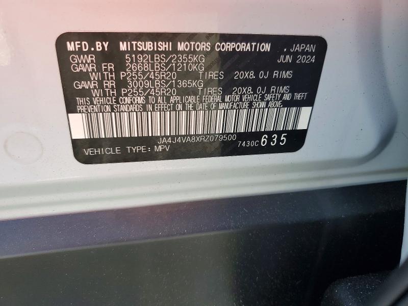 60047366 :رقم المزاد ، JA4J4VA8XRZ079500 vin ، 2024 Mitsubishi Outlander مزاد بيع