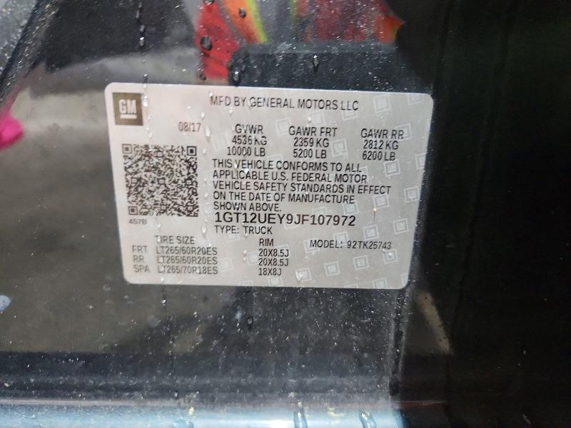 Aukcja sprzedaży 2018 Gmc Sierra, vin: 1GT12UEY9JF107972, numer aukcji: 59293256
