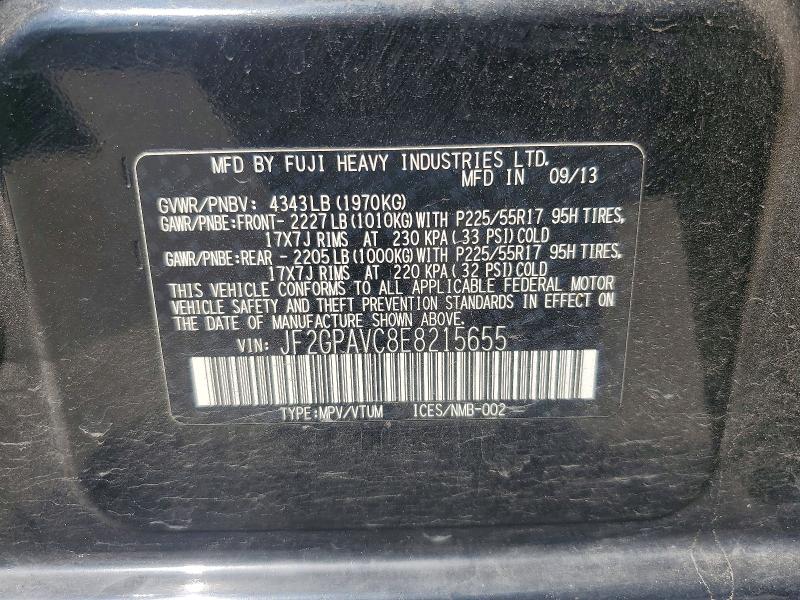 59065196 :رقم المزاد ، JF2GPAVC8E8215655 vin ، 2014 Subaru Xv Crosstrek مزاد بيع