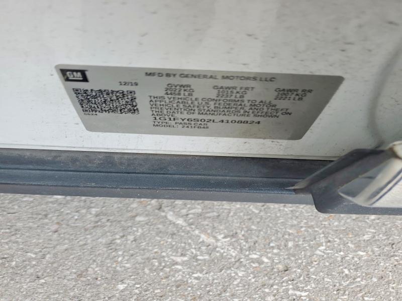 97684315 :رقم المزاد ، 1G1FY6S02L4108824 vin ، 2020 Chevrolet Bolt Ev مزاد بيع