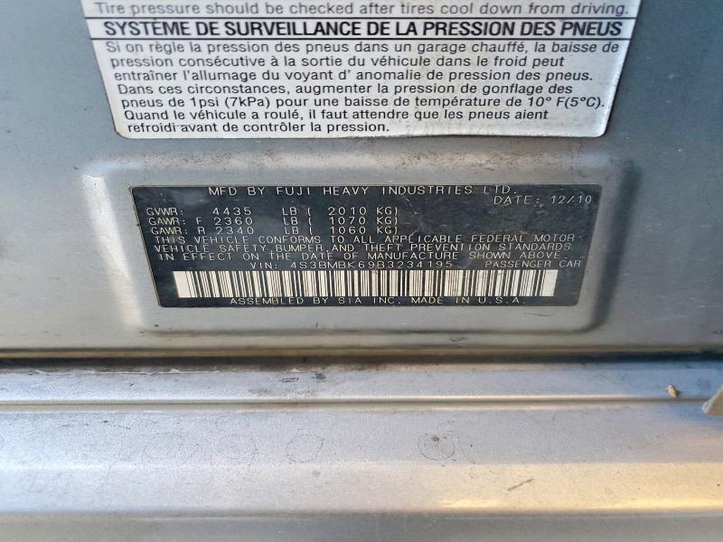 61405366 :رقم المزاد ، 4S3BMBK69B3234195 vin ، 2011 Subaru Legacy مزاد بيع