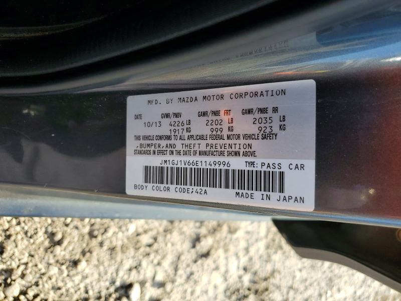 Aukcja sprzedaży 2014 Mazda 6, vin: JM1GJ1V66E1149996, numer aukcji: 61938316