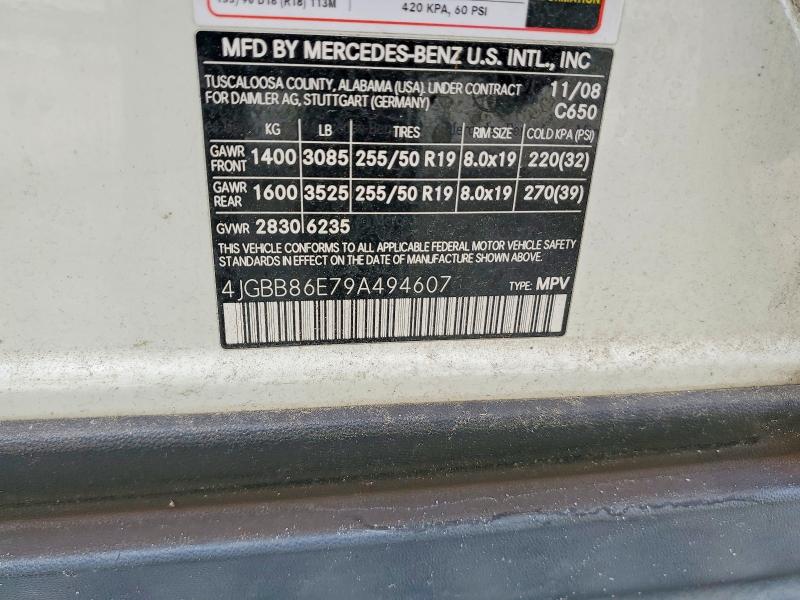 Продаж на аукціоні авто 2009 Mercedes-benz Ml, vin: 4JGBB86E79A494607, номер лоту: 60363406