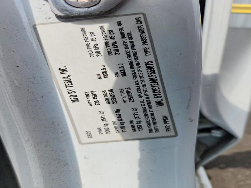 Продаж на аукціоні авто 2020 Tesla Model 3, vin: 5YJ3E1EA0LF659076, номер лоту: 62527666