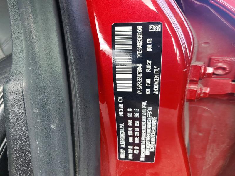 Продаж на аукціоні авто 2018 Alfa Romeo Giulia, vin: ZARFAEEN4J7599444, номер лоту: 63110736