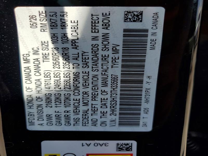 Продажа на аукционе авто 2026 Honda Cr-v, vin: 2HKRS3H73TH335667, номер лота: 60168416