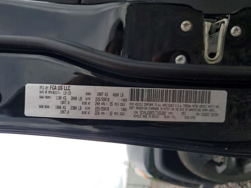 Продажа на аукционе авто 2020 Jeep Compass, vin: 3C4NJDBB7LT165382, номер лота: 59334486
