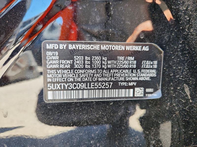 Продажа на аукционе авто 2020 Bmw X3, vin: 5UXTY3C09LLE55257, номер лота: 60652556