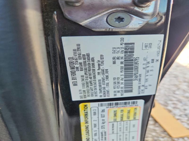 Продажа на аукционе авто 2019 Ford Fusion, vin: 3FA6P0LUXKR189785, номер лота: 59251226