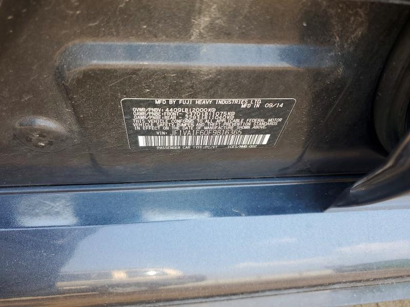 2015 Subaru Wrx მანქანა იყიდება აუქციონზე, vin: JF1VA1F60F9816365, აუქციონის ნომერი: 59866826