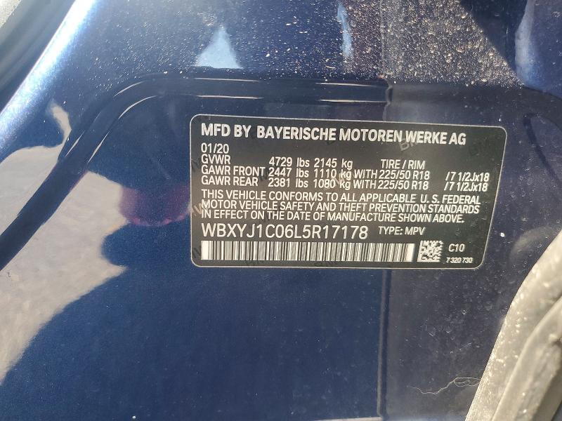 Продажа на аукционе авто 2020 Bmw X2, vin: WBXYJ1C06L5R17178, номер лота: 61624416