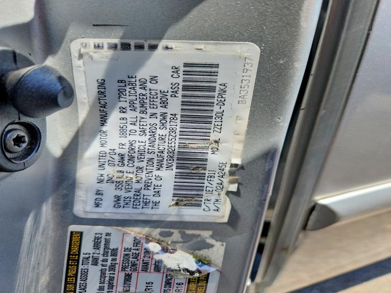 63251656 :رقم المزاد ، 1NXBR32E55Z381784 vin ، 2005 Toyota Corolla مزاد بيع