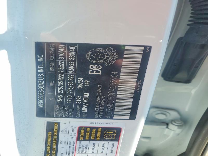 62673326 :رقم المزاد ، 4JGGM5DB0RA055904 vin ، 2024 Mercedes-benz Eqe Suv مزاد بيع