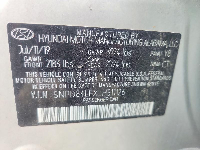 Aukcja sprzedaży 2020 Hyundai Elantra, vin: 5NPD84LFXLH511126, numer aukcji: 62520696