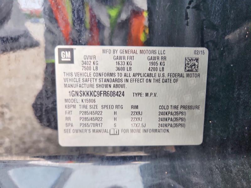 Aukcja sprzedaży 2015 Chevrolet Suburban, vin: 1GNSKKKC9FR608424, numer aukcji: 60774966