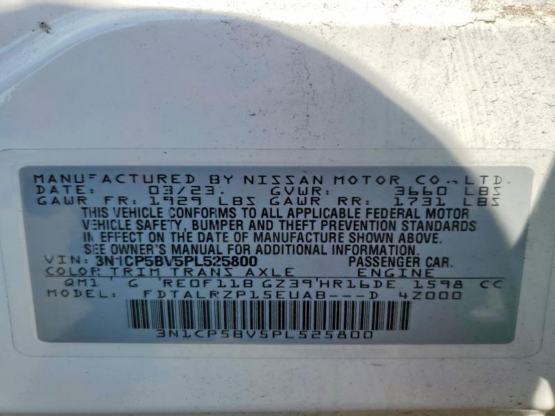 62235226 :رقم المزاد ، 3N1CP5BV5PL525800 vin ، 2023 Nissan Kicks مزاد بيع