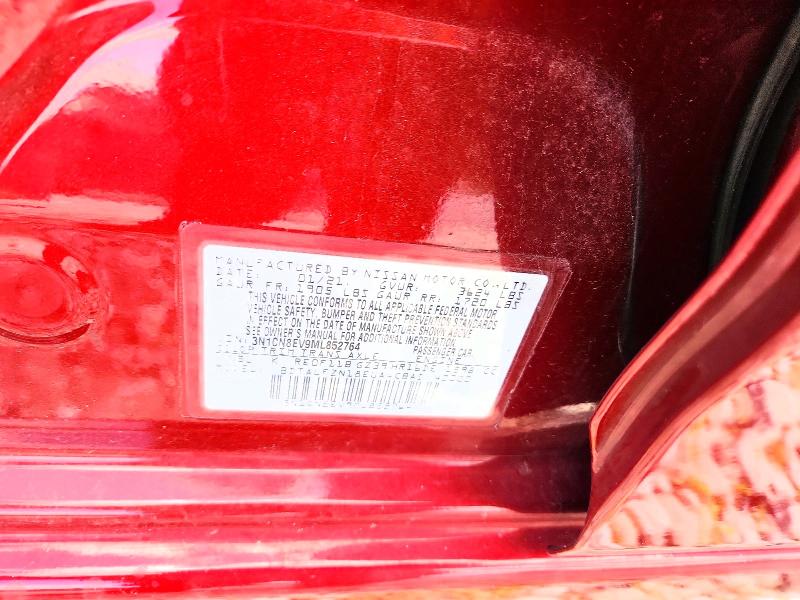 2021 Nissan Versa მანქანა იყიდება აუქციონზე, vin: 3N1CN8EV9ML852764, აუქციონის ნომერი: 63017216