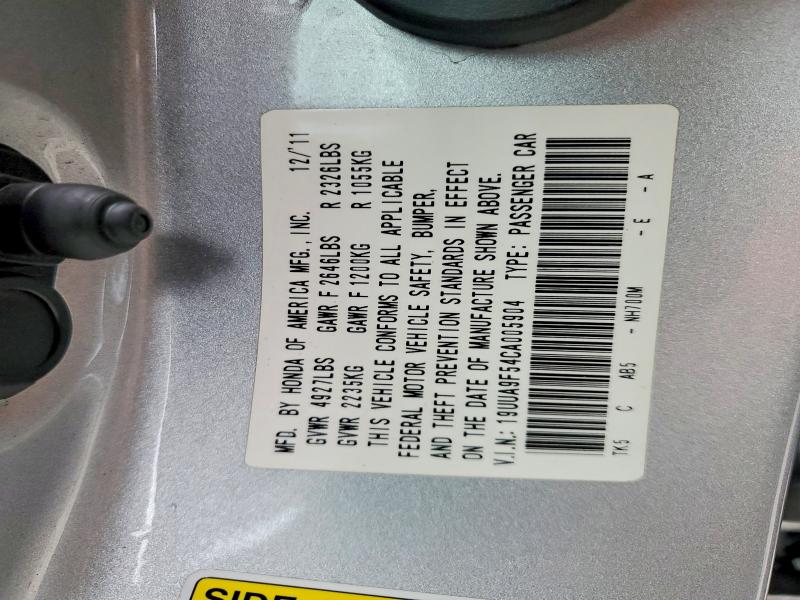 Aukcja sprzedaży 2012 Acura Tl, vin: 19UUA9F54CA005904, numer aukcji: 62327176