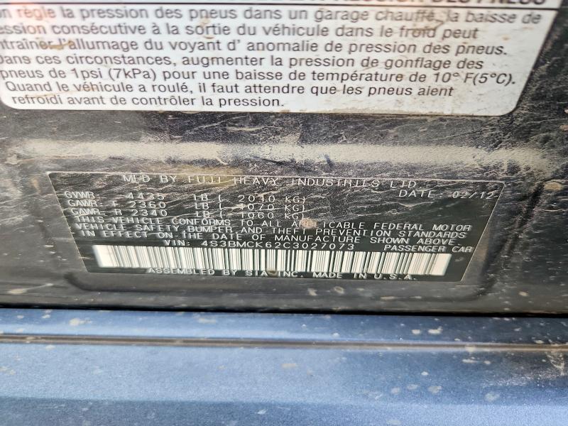 62486416 :رقم المزاد ، 4S3BMCK62C3027073 vin ، 2012 Subaru Legacy مزاد بيع