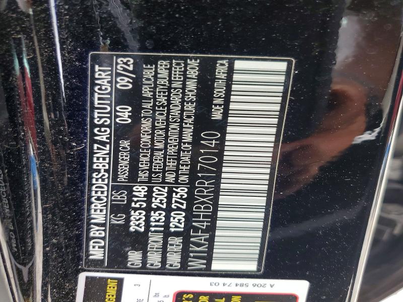 Aukcja sprzedaży 2024 Mercedes-benz C, vin: W1KAF4HBXRR170140, numer aukcji: 60410766