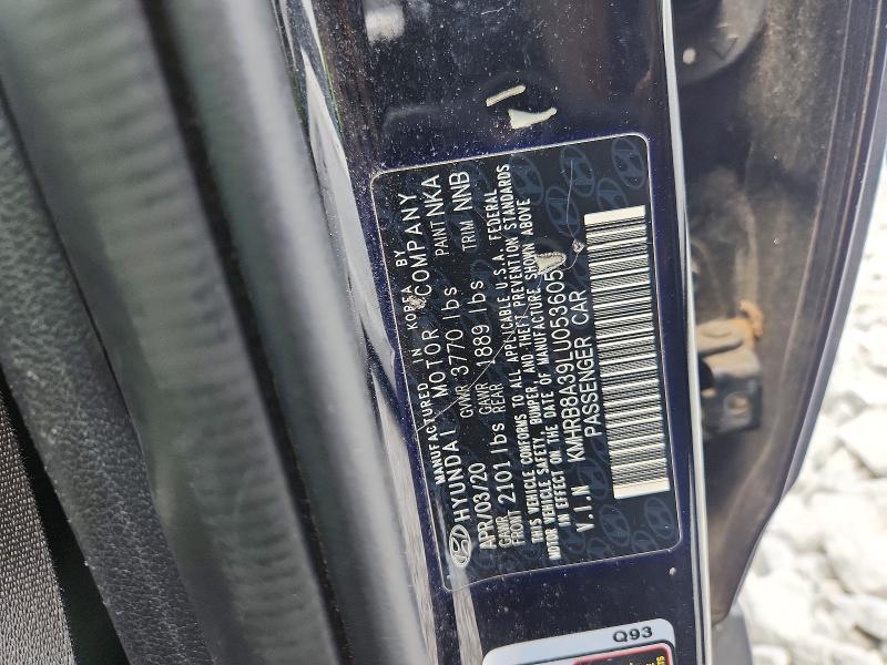 Продаж на аукціоні авто 2020 Hyundai Venue, vin: KMHRB8A39LU053605, номер лоту: 59838256