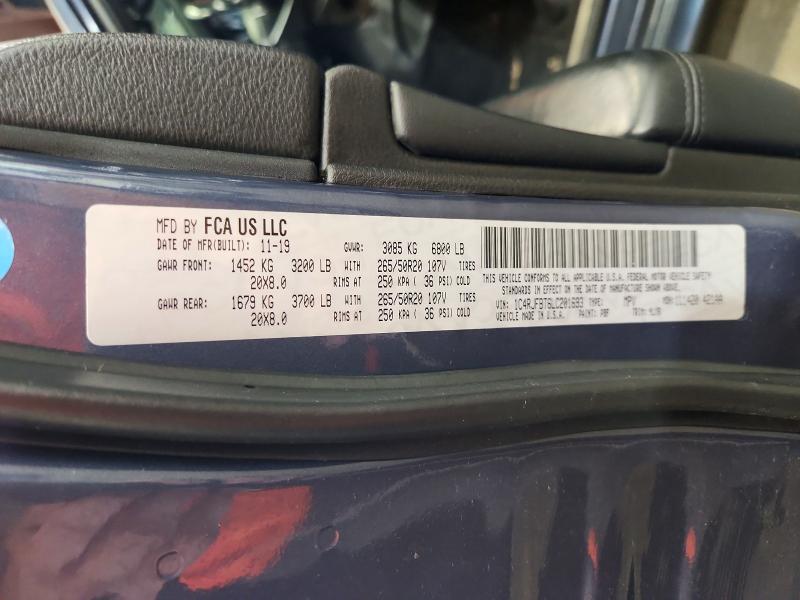 Продажа на аукционе авто 2020 Jeep Grand Cherokee, vin: 1C4RJFBT6LC201693, номер лота: 62440146