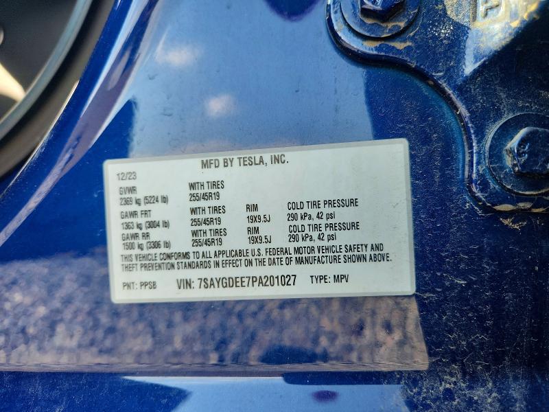 Продаж на аукціоні авто 2023 Tesla Model Y, vin: 7SAYGDEE7PA201027, номер лоту: 63388316