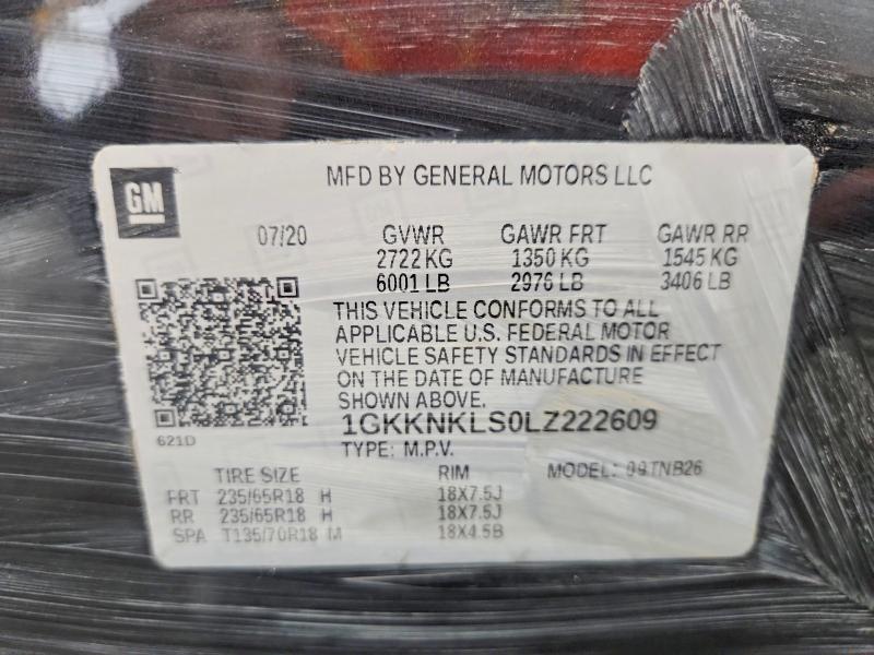 Продаж на аукціоні авто 2020 Gmc Acadia, vin: 1GKKNKLS0LZ222609, номер лоту: 60157936