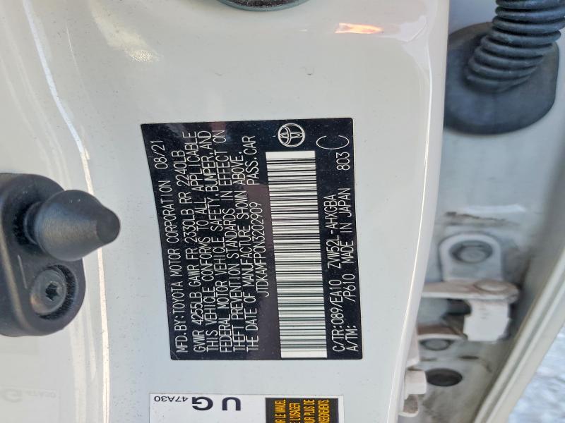 2022 Toyota Prius Prime მანქანა იყიდება აუქციონზე, vin: JTDKAMFP0N3202909, აუქციონის ნომერი: 63204596