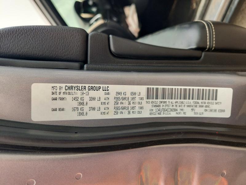 Продаж на аукціоні авто 2014 Jeep Grand Cherokee, vin: 1C4RJFBG4EC302804, номер лоту: 61201396