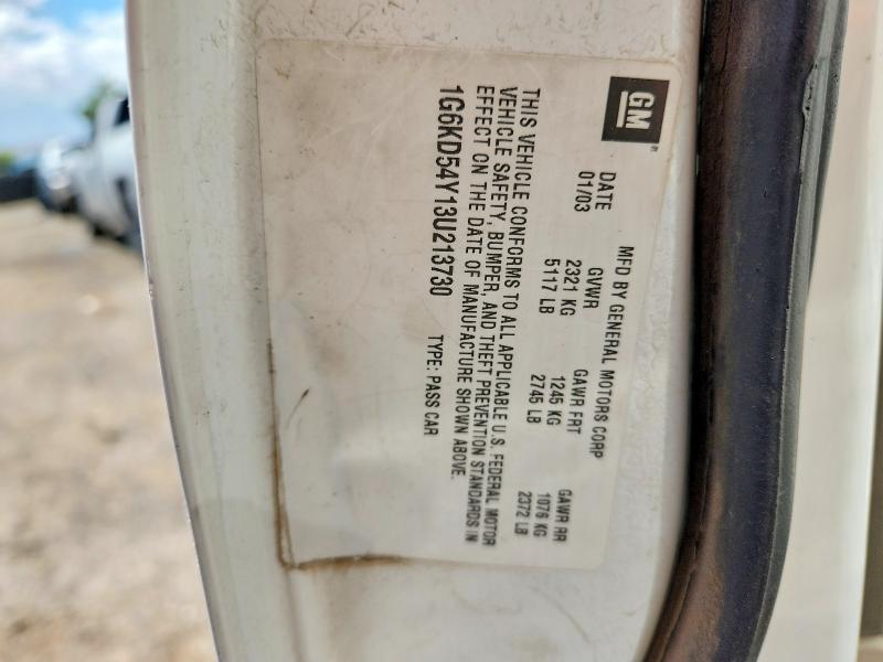 Продаж на аукціоні авто 2003 Cadillac Deville, vin: 1G6KD54Y13U213730, номер лоту: 60141396