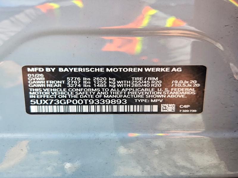 62690776 :رقم المزاد ، 5UX73GP00T9339893 vin ، 2026 Bmw X3 مزاد بيع