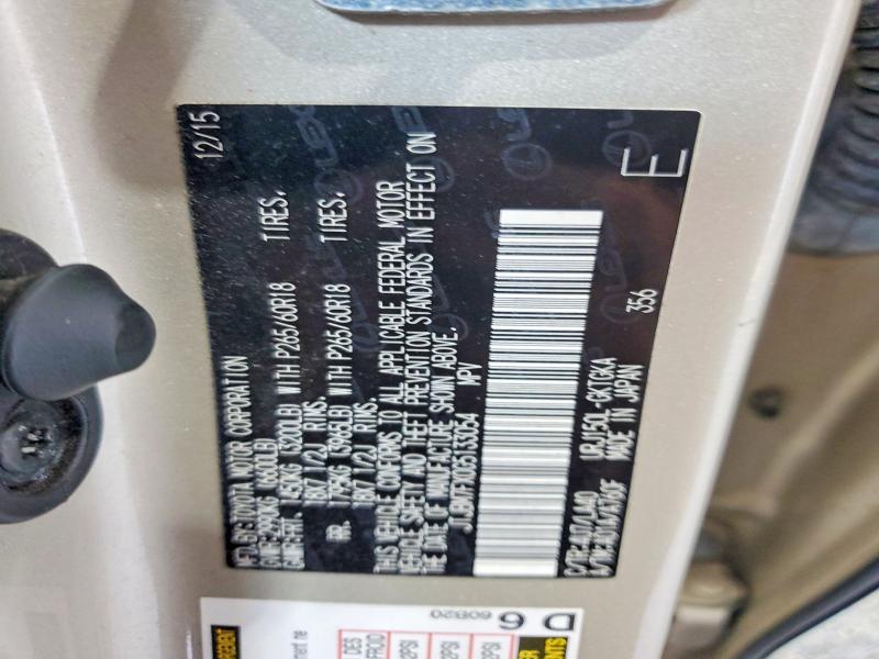 2016 Lexus Gx მანქანა იყიდება აუქციონზე, vin: JTJBM7FX0G5133054, აუქციონის ნომერი: 61977306