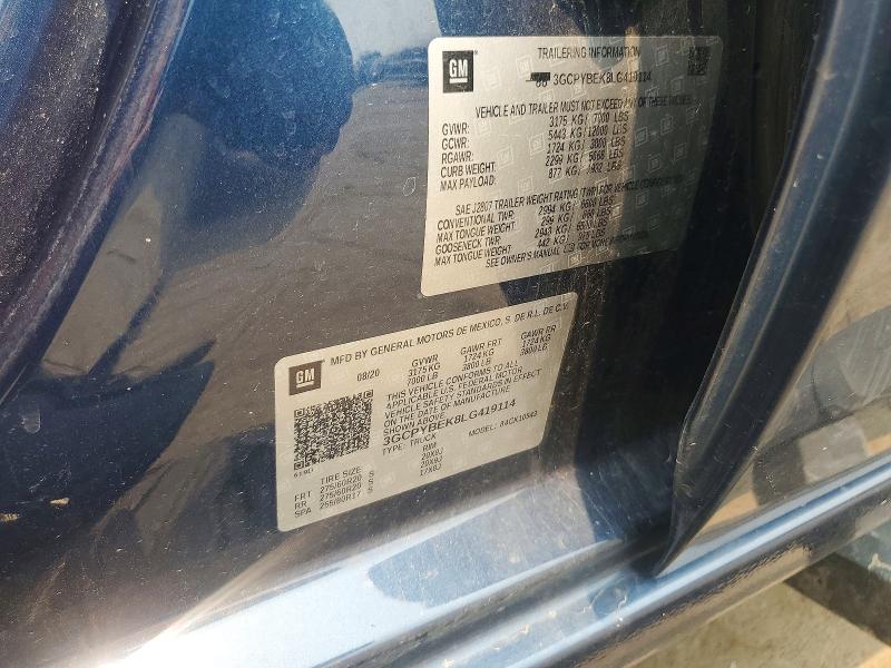 Aukcja sprzedaży 2020 Chevrolet Silverado, vin: 3GCPYBEK8LG419114, numer aukcji: 61386396