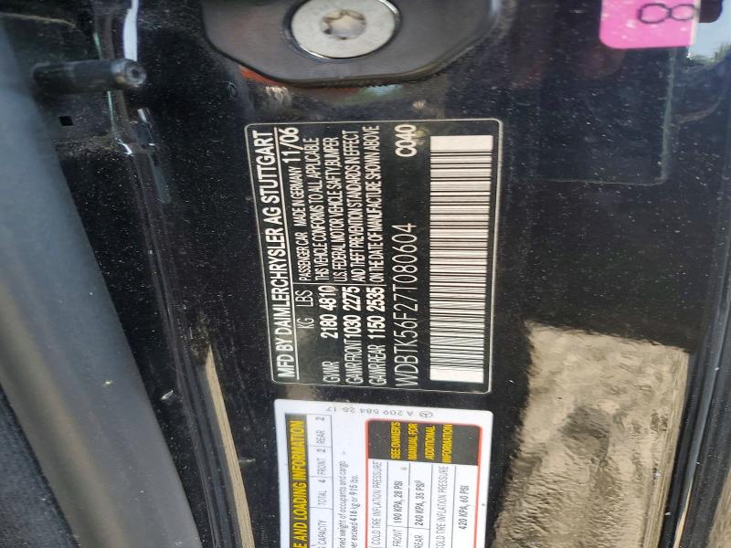 2007 Mercedes-benz Clk მანქანა იყიდება აუქციონზე, vin: WDBTK56F27T080604, აუქციონის ნომერი: 57636636