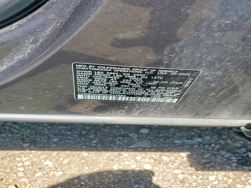 2022 Volkswagen Atlas მანქანა იყიდება აუქციონზე, vin: 1V2HP2CA0NC523683, აუქციონის ნომერი: 59587496