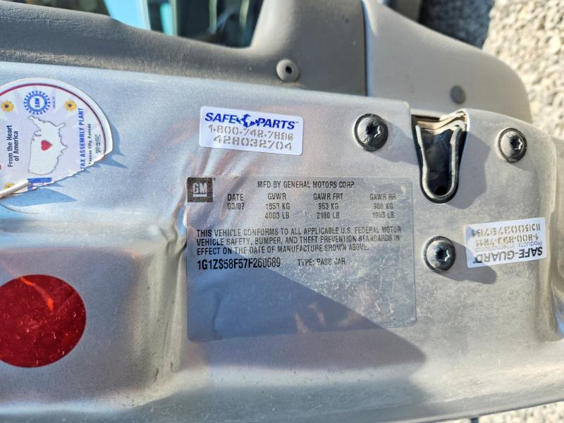 2007 Chevrolet Malibu მანქანა იყიდება აუქციონზე, vin: 1G1ZS58F57F260689, აუქციონის ნომერი: 60597566