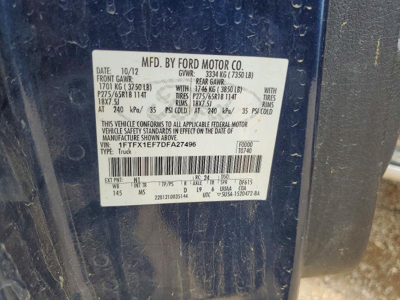 Продаж на аукціоні авто 2013 Ford F150, vin: 1FTFX1EF7DFA27496, номер лоту: 60042906