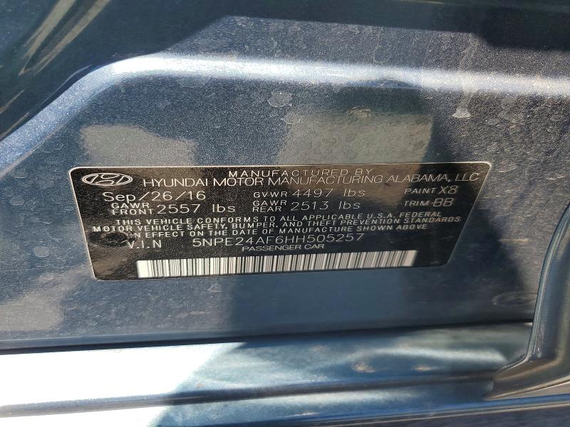 Продажа на аукционе авто 2017 Hyundai Sonata, vin: 5NPE24AF6HH505257, номер лота: 60511976
