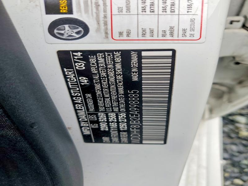 Продаж на аукціоні авто 2014 Mercedes-benz E, vin: WDDHF8JB2EA998885, номер лоту: 61870816