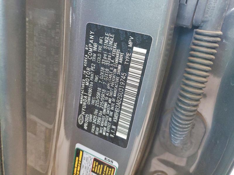 60659126 :رقم المزاد ، KM8HB3AB2SU319745 vin ، 2025 Hyundai Kona مزاد بيع