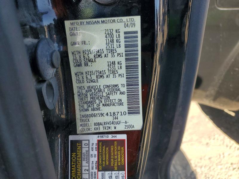 Aukcja sprzedaży 2009 Nissan Frontier, vin: 1N6BD06T59C418710, numer aukcji: 60526126
