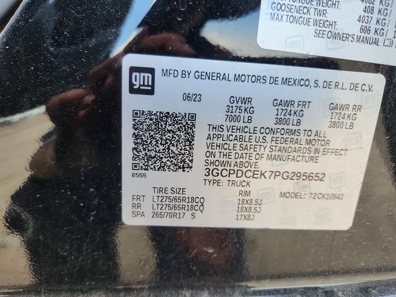 62297996 :رقم المزاد ، 3GCPDCEK7PG295652 vin ، 2023 Chevrolet Silverado مزاد بيع