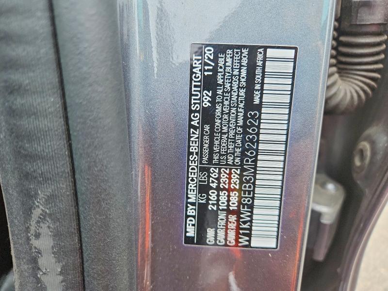 Продажа на аукционе авто 2021 Mercedes-benz C, vin: W1KWF8EB3MR623623, номер лота: 61770686